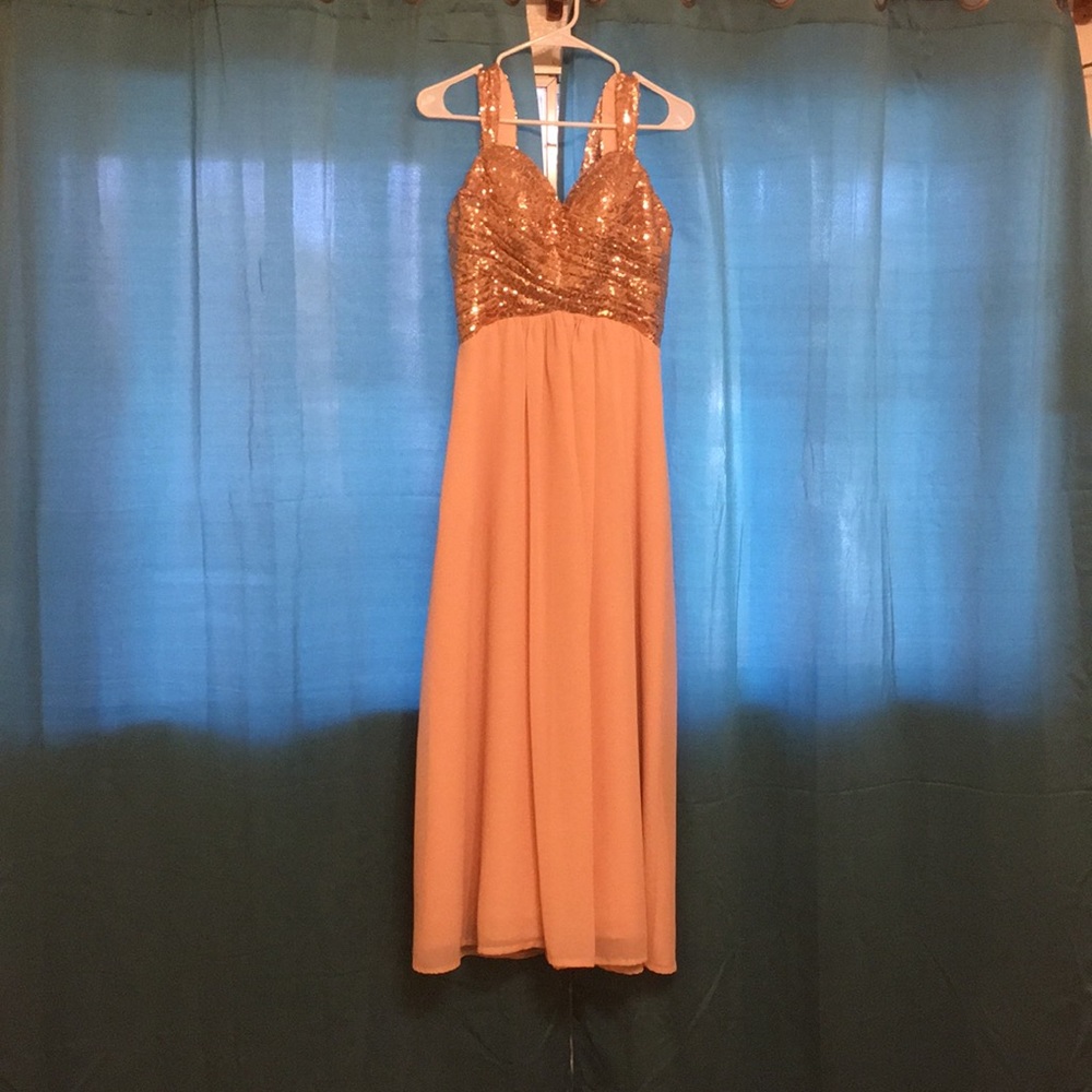 Rose gold formal dress